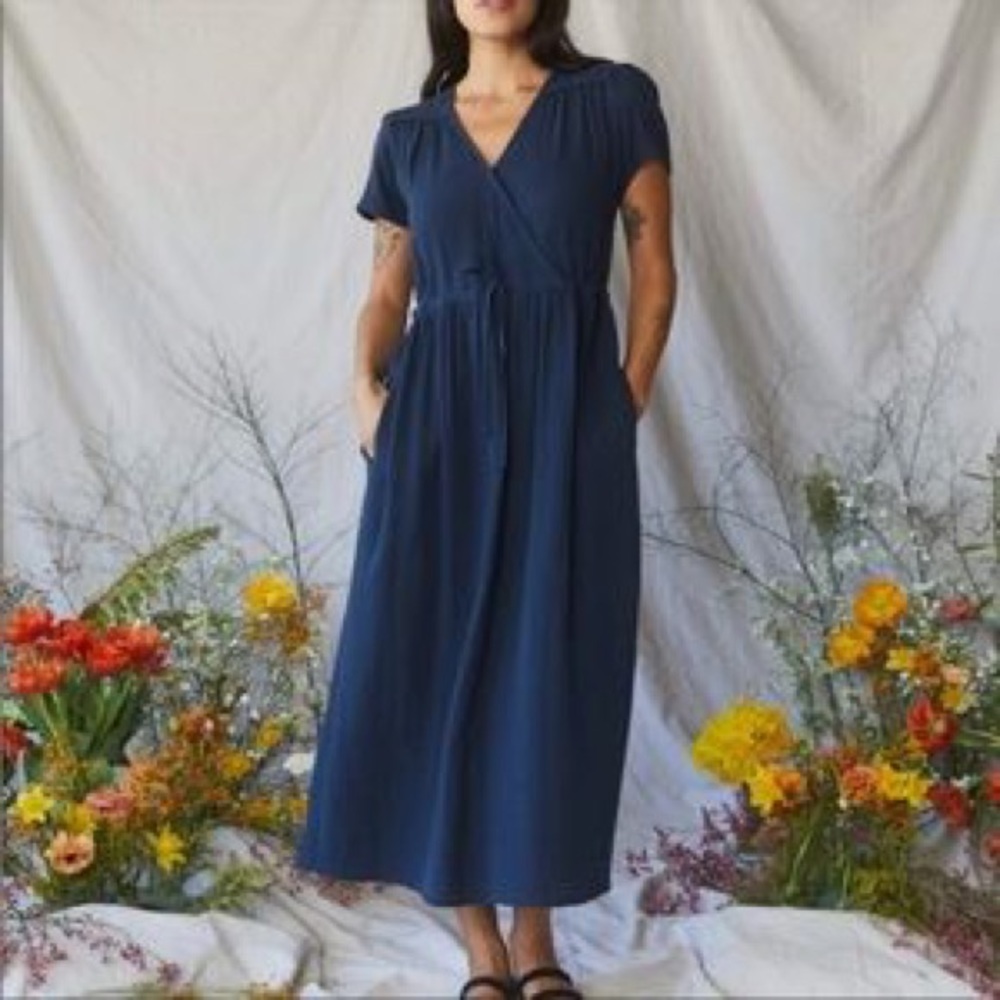 NWOT Christy Dawn - The Dawn Dress in Navy Gauze